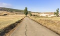 Paved road at Castrillo Mota de Judios village, Burgos, Spain