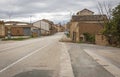 A paved road entering Moron de Almazan