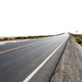 Paved road isolated on white background Royalty Free Stock Photo