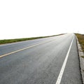 Paved road isolated on white background Royalty Free Stock Photo