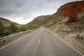 Paved road next to Villarroya de los Pinares