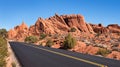 Paved scenic road in Arches National Park, Utah Royalty Free Stock Photo