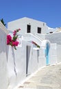 The traditional village of Megalochori in Santorini, Greece Royalty Free Stock Photo