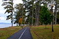 Paved walking trail thru park