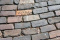 Pavement of brics in old town center Tampa city, at Centro Ybor Royalty Free Stock Photo