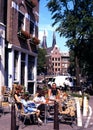 Pavement Cafe, Amsterdam. Royalty Free Stock Photo