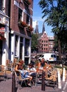 Pavement cafe, Amsterdam. Royalty Free Stock Photo