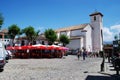 Pavement cafe and church, Granada.