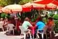 Cafe in Orange Square, Marbella.