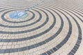 Pavement with concentric pattern