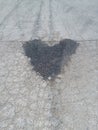 Pavement Heart Royalty Free Stock Photo