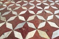 Pavement, made of four courner stars and rhombs Royalty Free Stock Photo