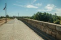 Pavement made of setts on top of Roman bridge int Merida Royalty Free Stock Photo