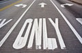 Pavement markings Royalty Free Stock Photo