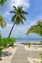 Pavement in a resort leading to the beach Royalty Free Stock Photo