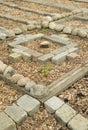 Pavement of small stones and wood chip