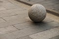 Pavement, stone ball Royalty Free Stock Photo