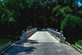 The pavement of a stone bridge in the park Royalty Free Stock Photo