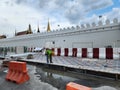 The pavement surfaces around the Temple of the Emerald Buddha