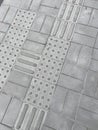 Pavement with tactile floor Royalty Free Stock Photo