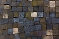 Pavement texture of wooden blocks