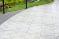 pavements with natural garden, construction industry