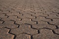 Paver brick floor, brick paving, paving stone or block paving Royalty Free Stock Photo