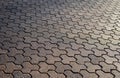 Paver brick floor, brick paving, paving stone or block paving Royalty Free Stock Photo