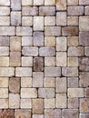 paver bricks cobblestone closeup vintage brick road driveway street stone retro Royalty Free Stock Photo