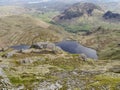 Looking down to Stickle Tarn from Pavey Ark, Lake District