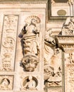 Pavia Carthusian monastery statues from the renaissance close up