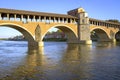 Pavia: the covered bridge. Color image Royalty Free Stock Photo