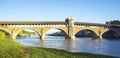 Pavia: the covered bridge. Color image Royalty Free Stock Photo