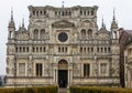 Certosa di Pavia, a medieval church and monastery in Pavia, Italy, on a rainy day. Royalty Free Stock Photo