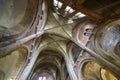 Interior of San Michele Maggiore, medieval basilica in Pavia Royalty Free Stock Photo