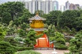 The Pavilion Of Absolute Perfection On Island In The Middle Of The Lotus Pond In Nan Lian Garden, Hong Kong. Royalty Free Stock Photo