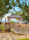 Pavilion on a beach. Royalty Free Stock Photo