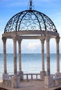 Pavilion on a beach. Royalty Free Stock Photo
