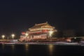 Pavilion at Beijing Palace Museum at night time