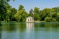 Pavilion on Carp\'s pond in Fontainebleau park, France