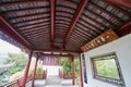 The pavilion ceiling