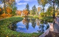 Pavilion Chinese arbor and pond