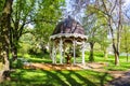 Pavilion of cold mineral water spring in the small west Bohemian spa town Marianske Lazne Marienbad - Czech Republic