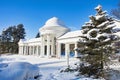 Pavilion of cold mineral water - Spring in the small west Bohemian spa town Marianske Lazne Marienbad - Czech Republic