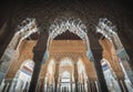 Pavilion of Court of the Lions (Patio de los Leones) at Nasrid Palaces of Alhambra - Granada, Andalusia, Spain Royalty Free Stock Photo