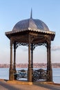 Pavilion on embankment of the river Volga in Kineshma