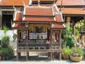 The pavilion has a Buddha image enshrined Wat Ketkaram, Chiang Mai, Thailand