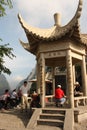 Pavilion at Hua Shan Mountain in China Royalty Free Stock Photo
