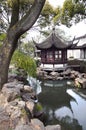 Pavilion in the Humble Administrator`s Garden, Suzhou, China Royalty Free Stock Photo