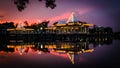 Pavilion on the lake Royalty Free Stock Photo